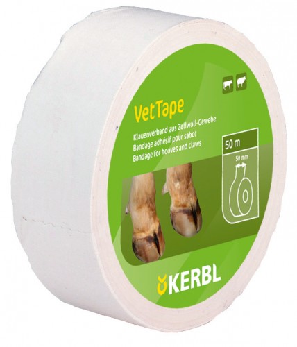 VetTape Klauenverband mit Kautschukkleber, wei, 50m x 50mm