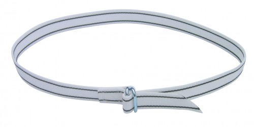Halsmarkierungsband mit Doppelringverschlu, wei/schwarz | 130cm