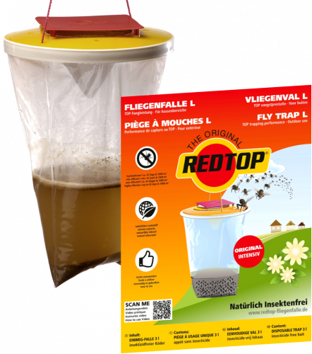 REDTOP Fliegenfalle Einweg, 3 Liter