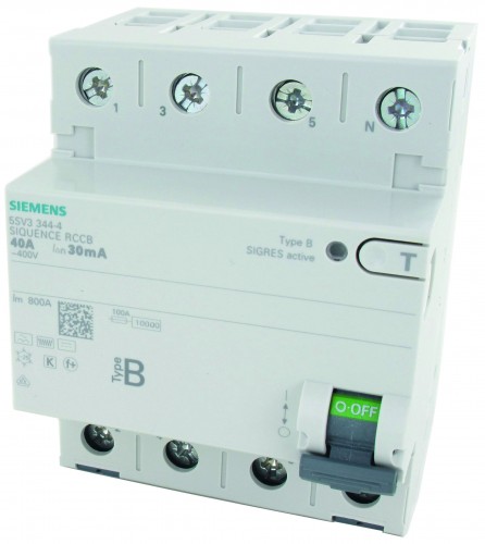 Fehlerstromschutzschalter 4-polig, 40 A Typ B allstromsensitiv