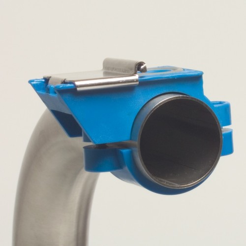Kunststoff-Milchanschluss mit NIRO-Schieber, 16mm Durchlass, fr 50mm Leitung
