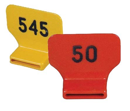 Nackenmarkierungsnummer gelb, beidseitig geprgt | 25er Pack