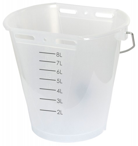 Trnkeeimer transparent mit Skala