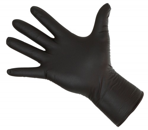 Nitrile Handschuhe Long Black, 5,5mil 300mm | 50 Stck