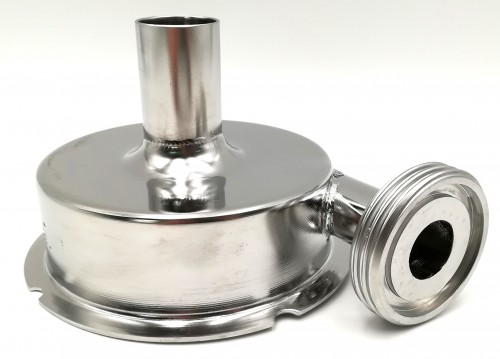 Edelstahl Pumpengehuse passend fr DeLaval Milchpumpe FMP55, Auslauf links | 955895-81