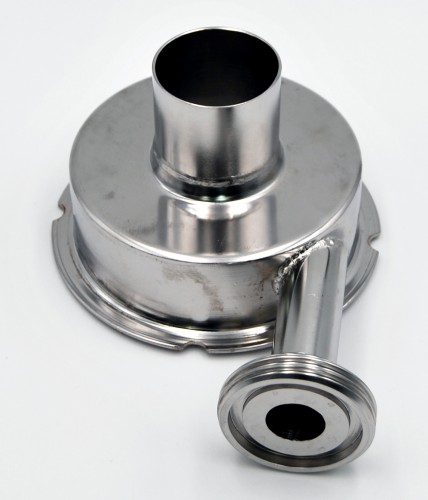 Edelstahl Pumpengehuse passend fr DeLaval Milchpumpe FMP110, Auslauf rechts