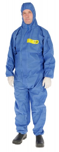 CoverBase Overall Chemieschutz, blau, 3-lagig, 55g/m