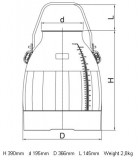 Melkeimer ECO, 30 Liter, blauer Boden