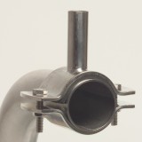 Edelstahl-Milchanschluss, gerader Stutzen 14/16mm für 38-40mm Leitung