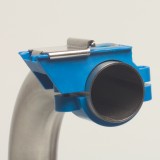 Kunststoff-Milchanschluss mit NIRO-Schieber, 16mm Durchlass, für 40mm Leitung