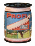 Euro Guard PROFI Weidezaunband 20mm/200m (wei/rot)