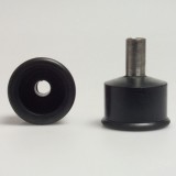 Gummi Endkappe m. 16mm Edelstahl-Röhrchen 32mm