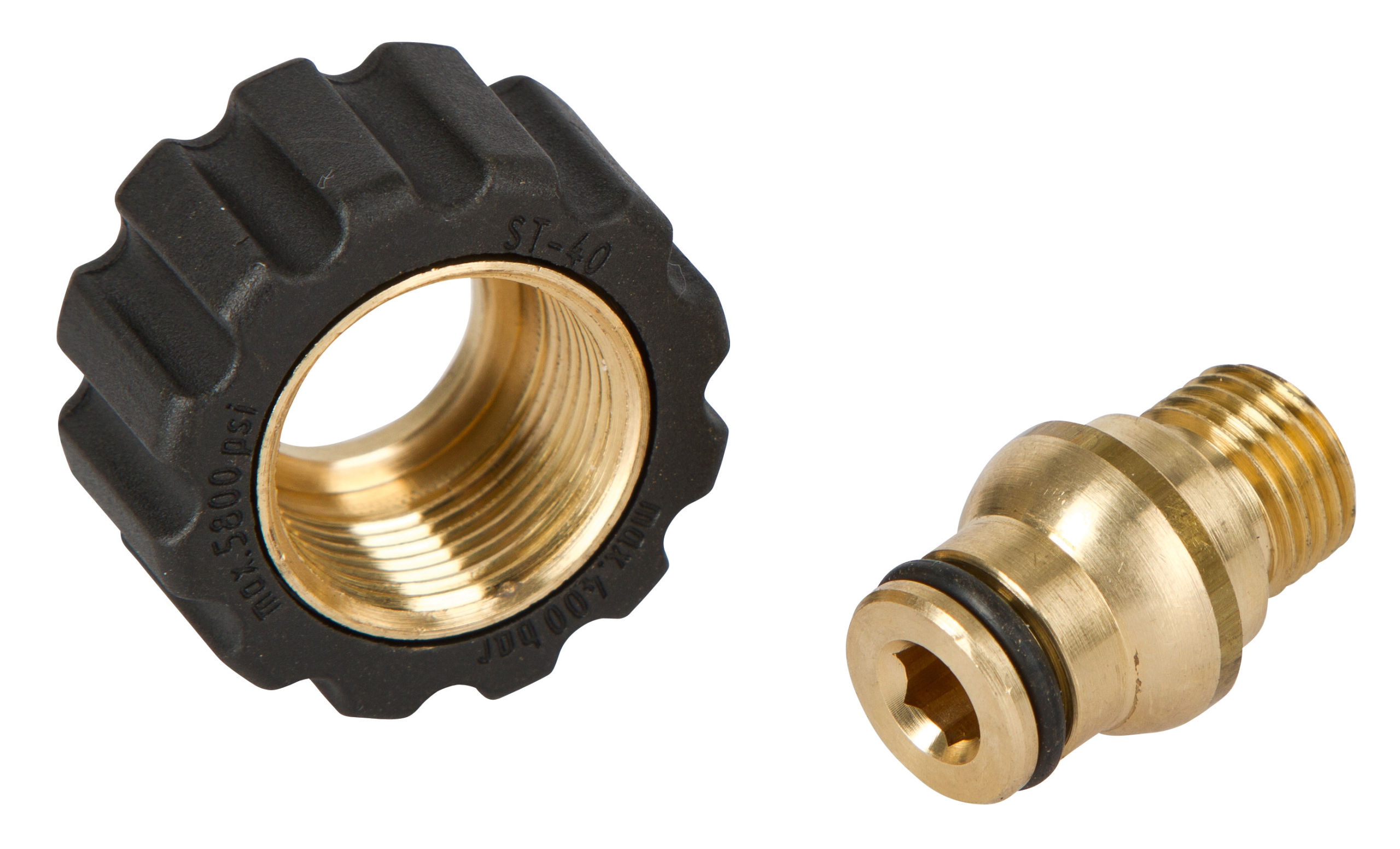 Handverschraubung für Hochdruckreiniger 22 1/4" AG kurz, für Kärcher, Kränzle - Kerbl 151800 Handverschraubung für Hochdruckreiniger 22 1/4" AG kurz, für Kärcher, Kränzle von Kerbl 151800