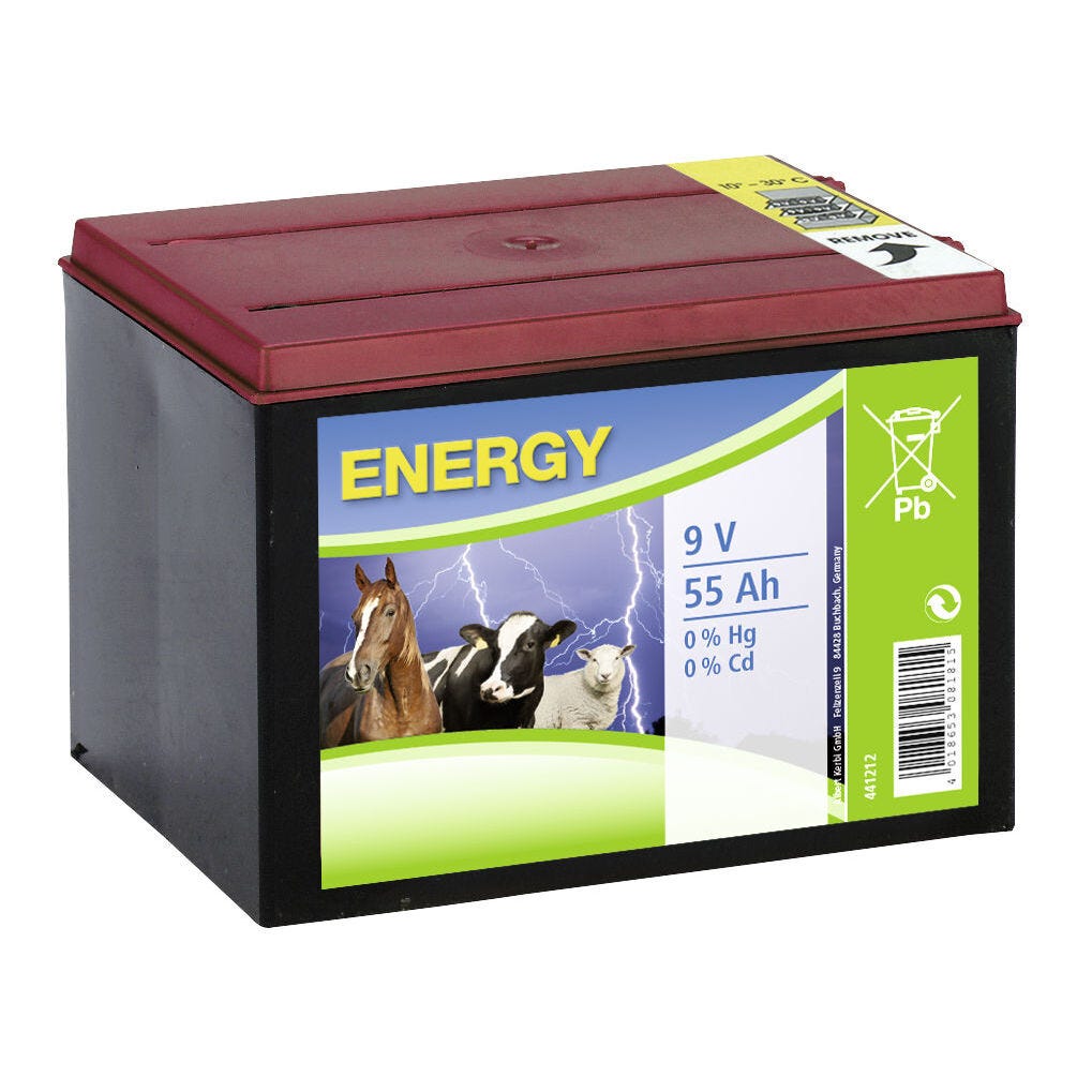Zink-Kohle Trockenbatterie 9 Volt 55Ah von Kerbl 441212