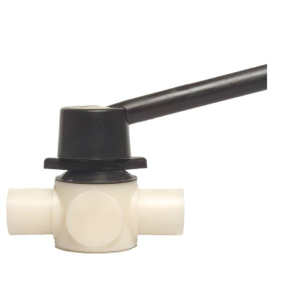 Kunststoff 2-Wegehahn 63/54mm von