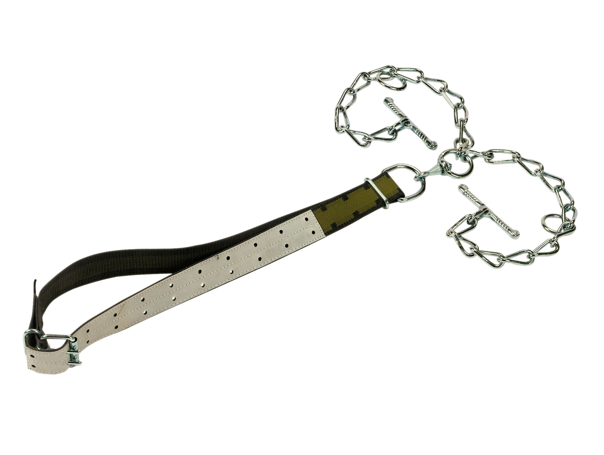 Jungbullenanbindung mit Kettenteil doppelt mit Wirbel, D-Ring und Knebel von Kerbl 12520