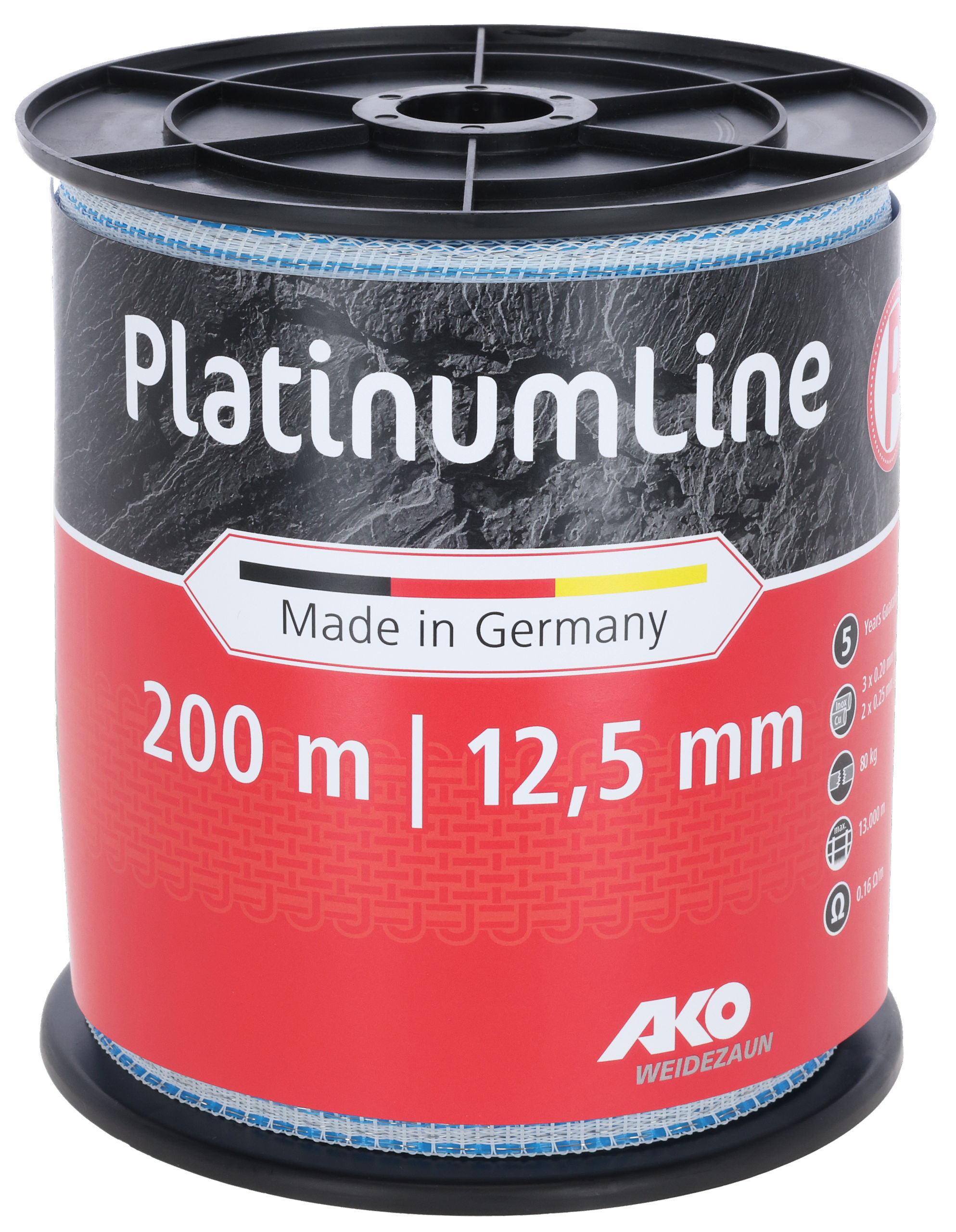 AKO Weidezaunband PlatinumLine 12,5 mm weiß/blau | 200 m - AKO AKO Weidezaunband PlatinumLine 12,5 mm weiß/blau | 200 m von AKO