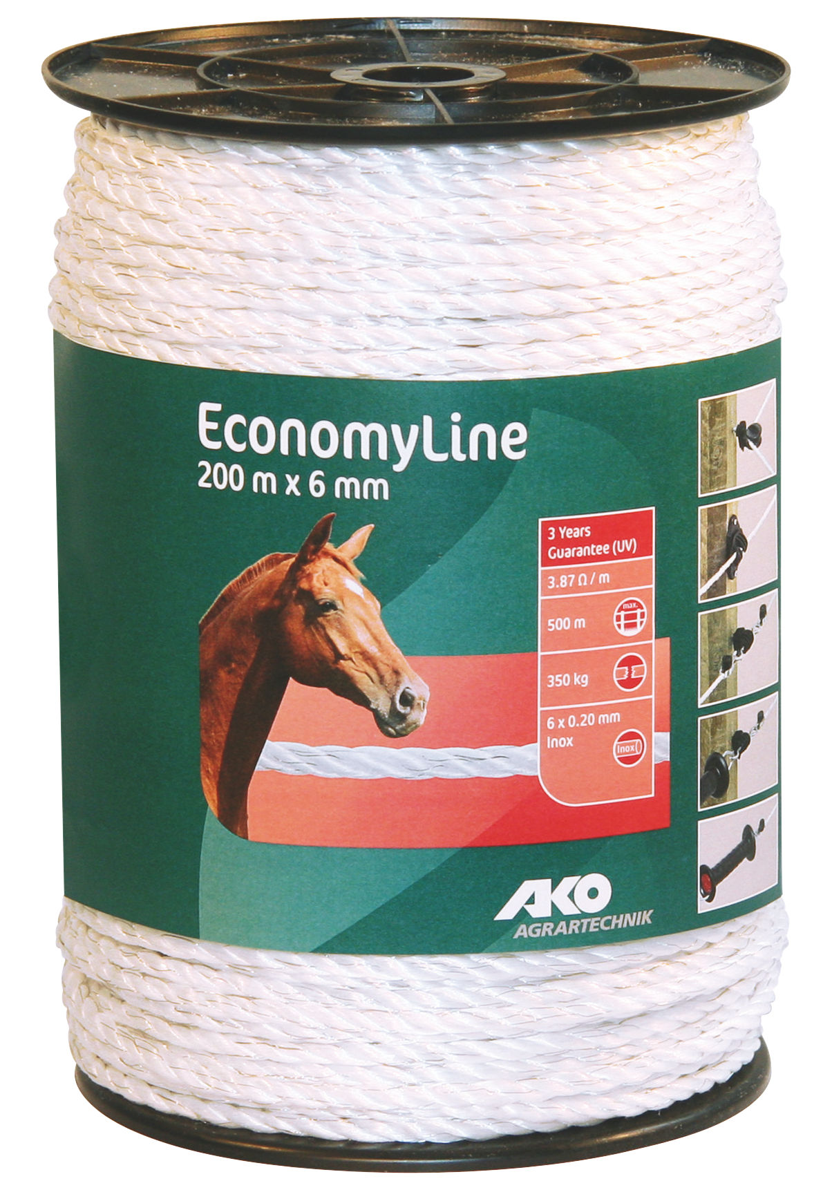 AKO Weidezaunseil EconomyLine 6 mm weiß von AKO