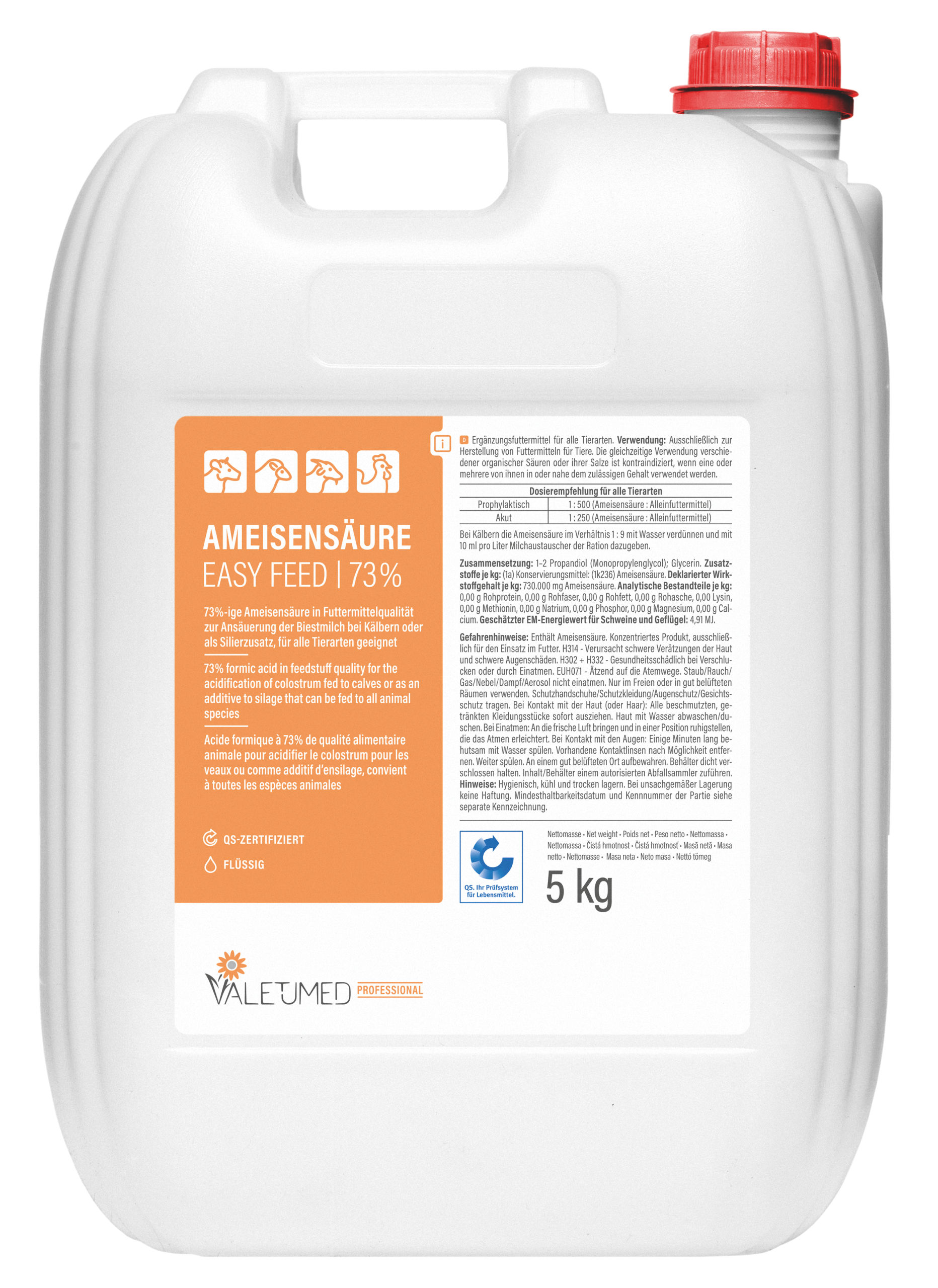 Futterzusatz Ameisensäure EASY FEED 73 % von Valetumed