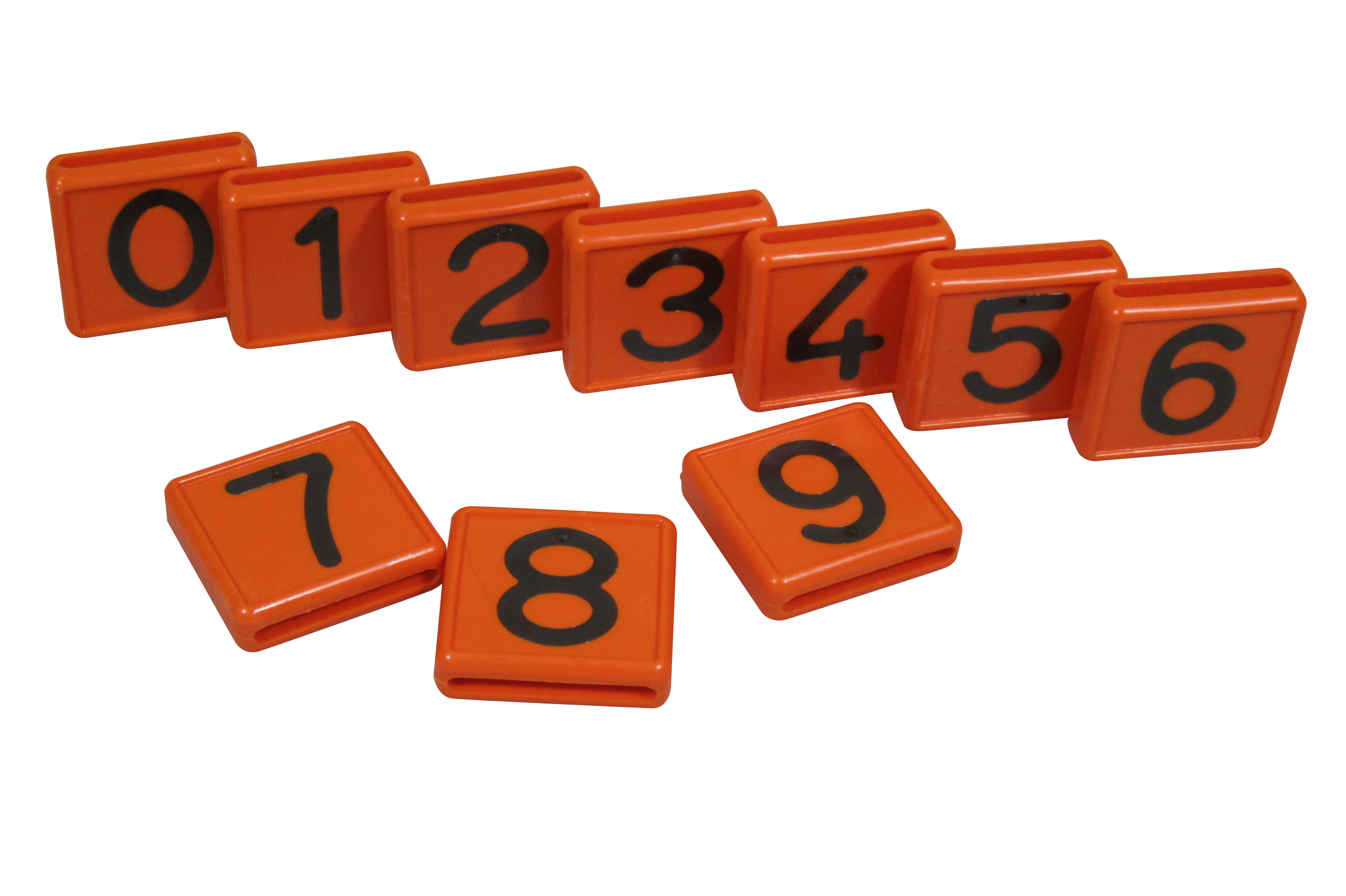 Nummernblock für Halsmarkierungsband, orange | 10er Pack von Kerbl