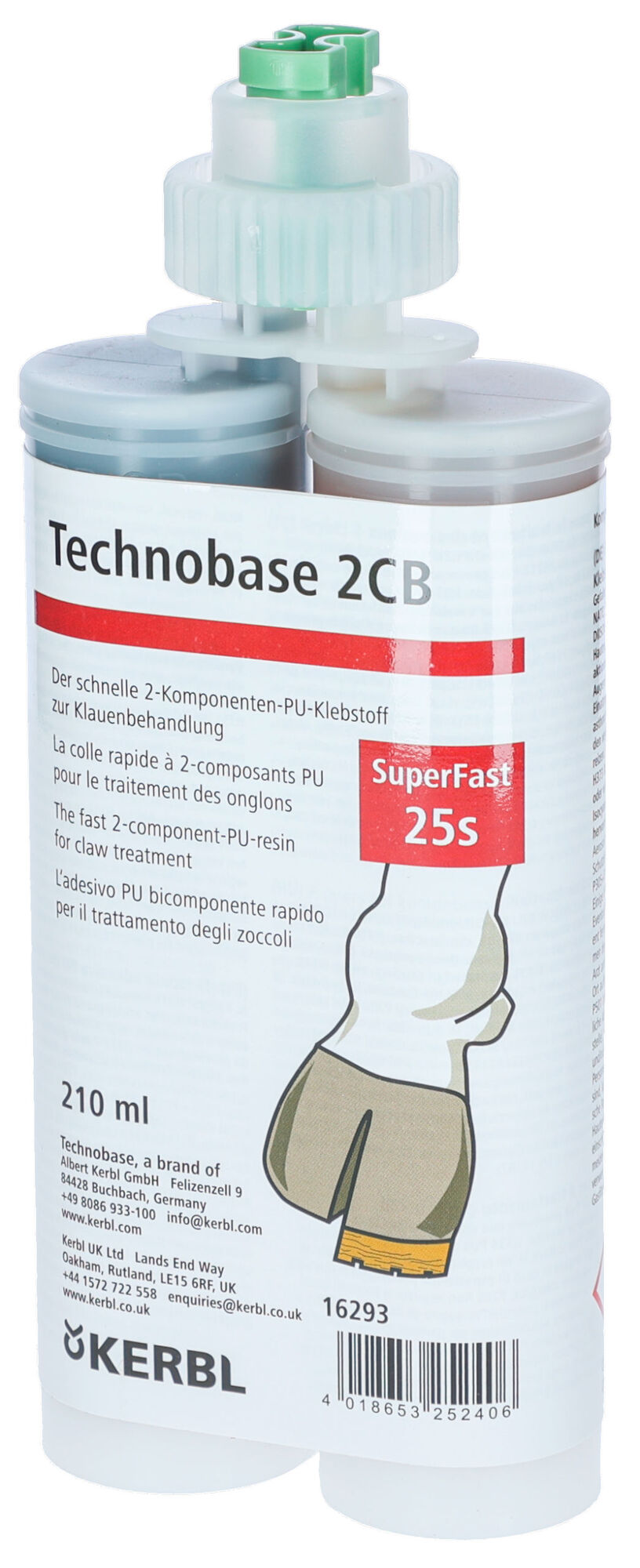 TECHNOBASE® 2CB SuperFast Kartusche | 210ml - Kerbl 16293 TECHNOBASE® 2CB SuperFast Kartusche | 210ml von Kerbl 16293