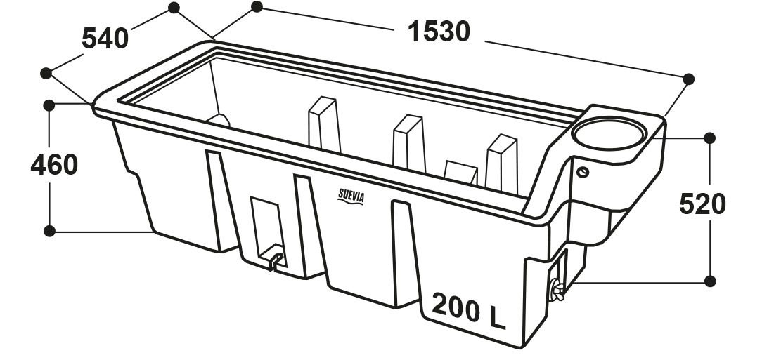 Suevia Weidetrog WT 200 l von Suevia 160.0103