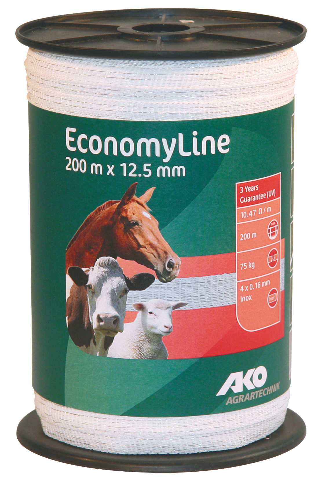 AKO Weidezaunband EconomyLine 12,5 mm weiß | 200 m von AKO 44550