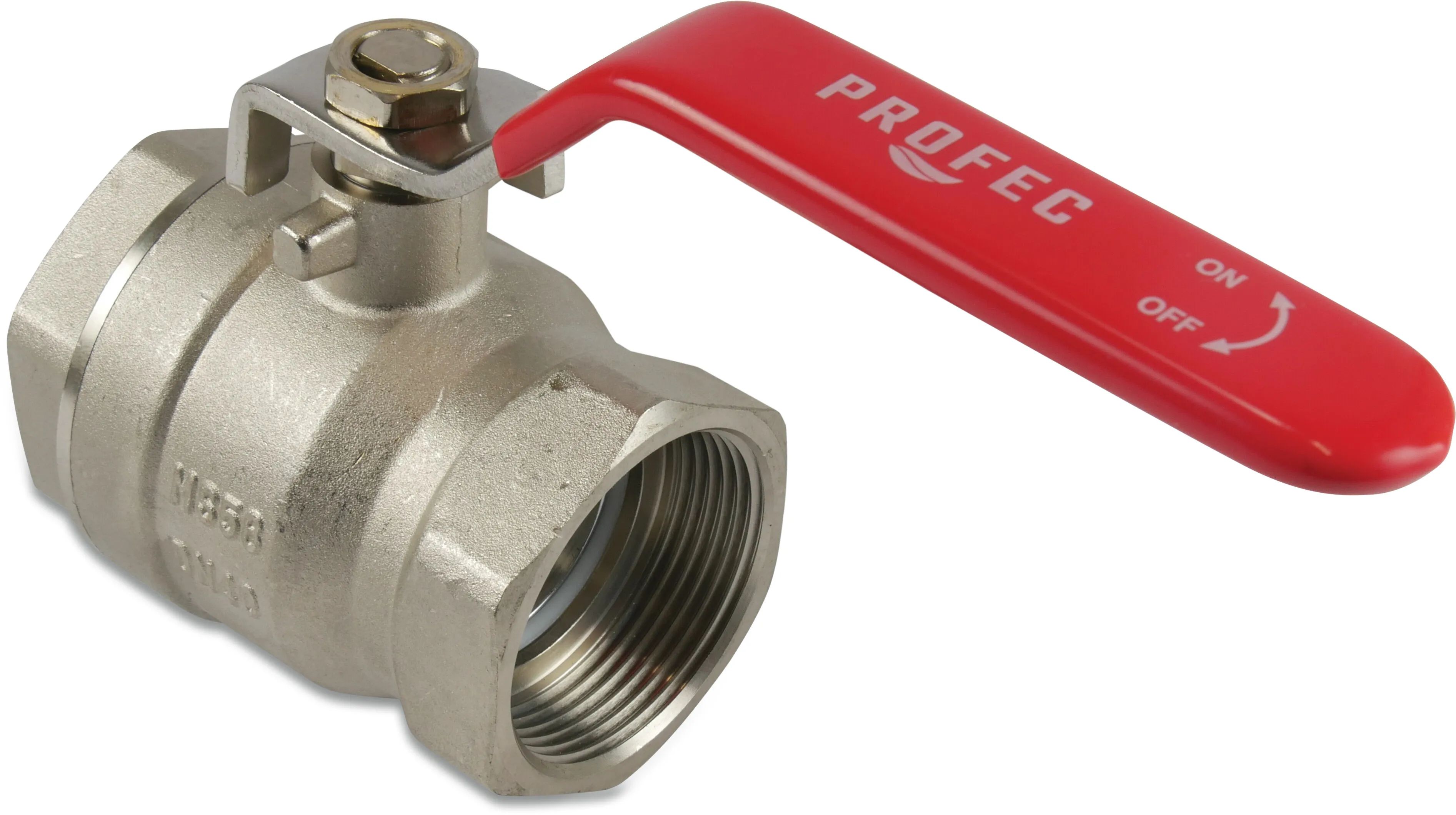 Kugelabsperrhahn 1/2" mit Edelstahlhebel - Kugelabsperrhahn 1/2" mit Edelstahlhebel von