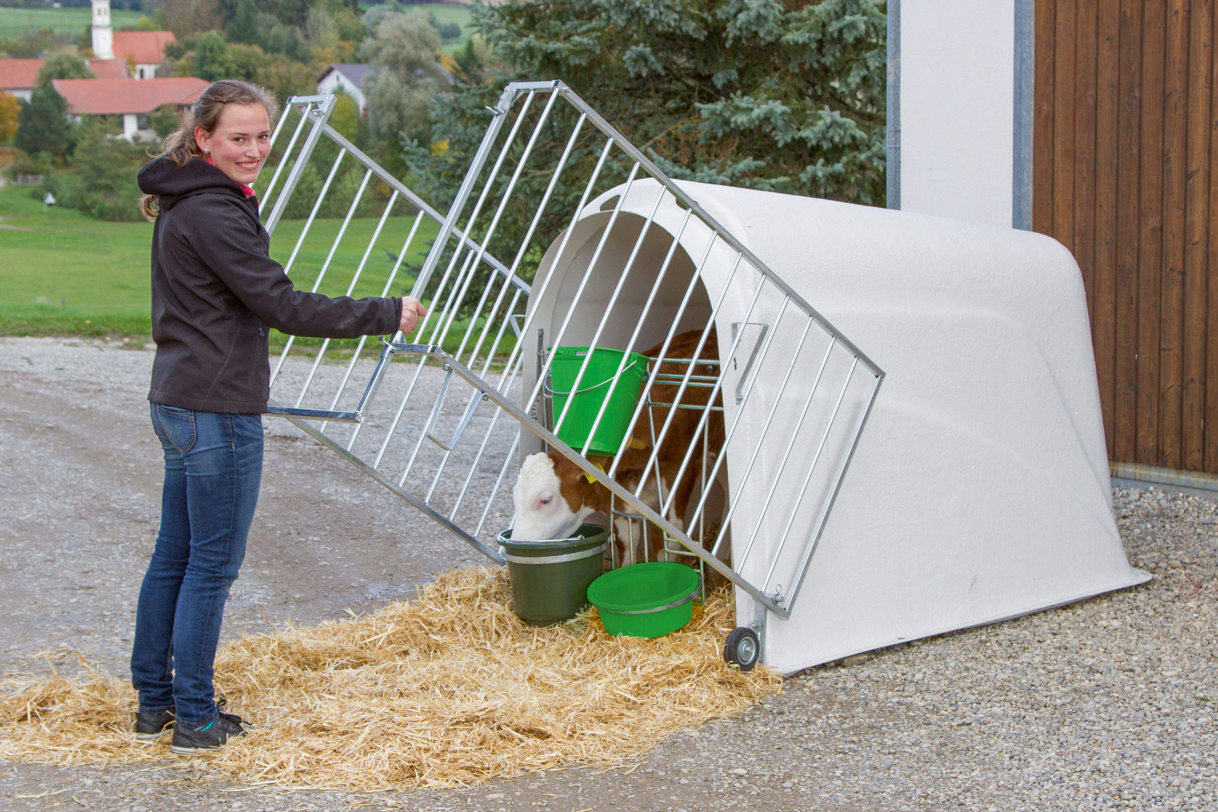 Kälberiglu CalfHouse Master Plus mit leichter Umzäunung - Kerbl 14470 Kälberiglu CalfHouse Master Plus mit leichter Umzäunung von Kerbl 14470