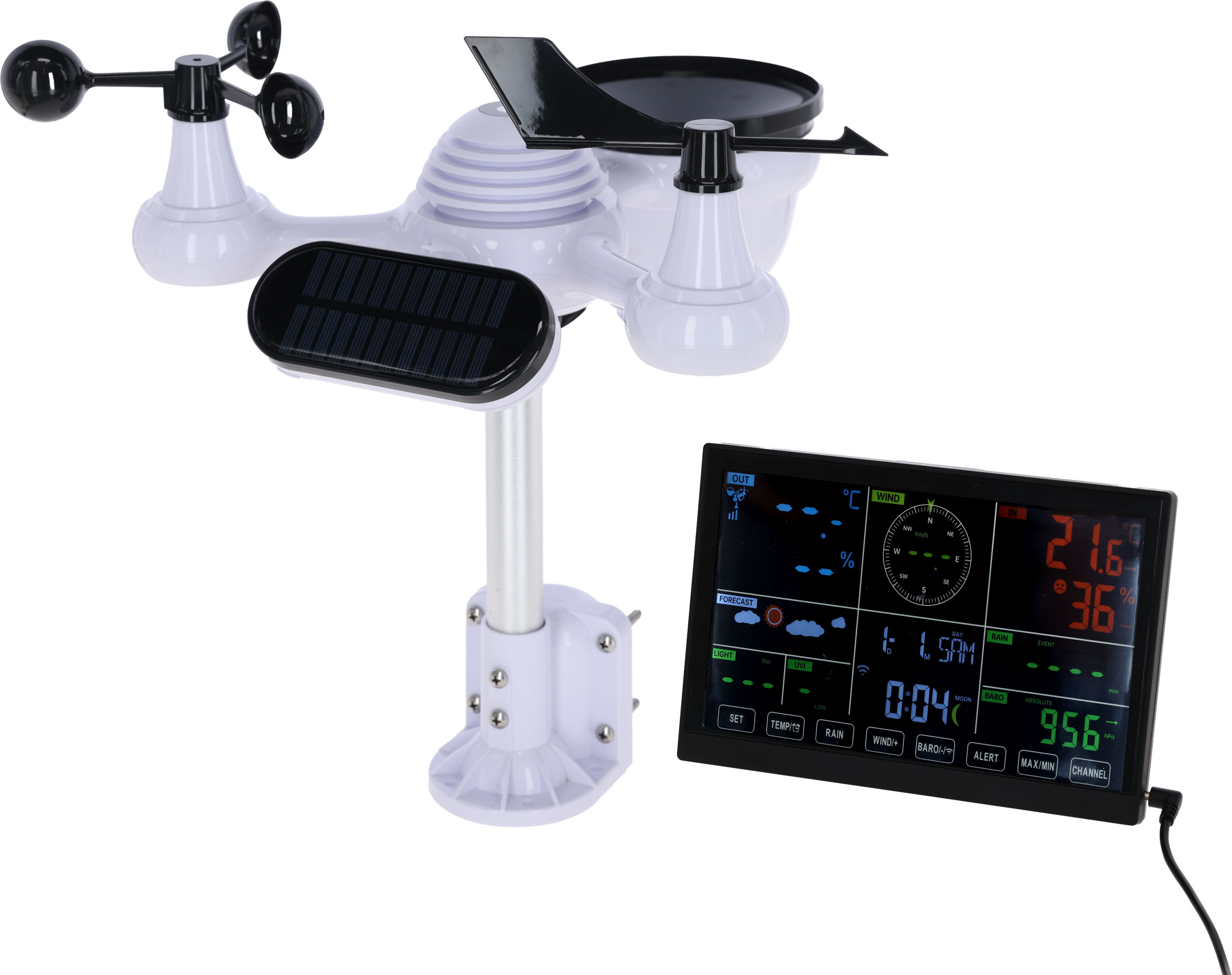 Digitale Wetterstation 7 in 1 Wifi mit Funkstation - Kerbl Digitale Wetterstation 7 in 1 Wifi mit Funkstation von Kerbl