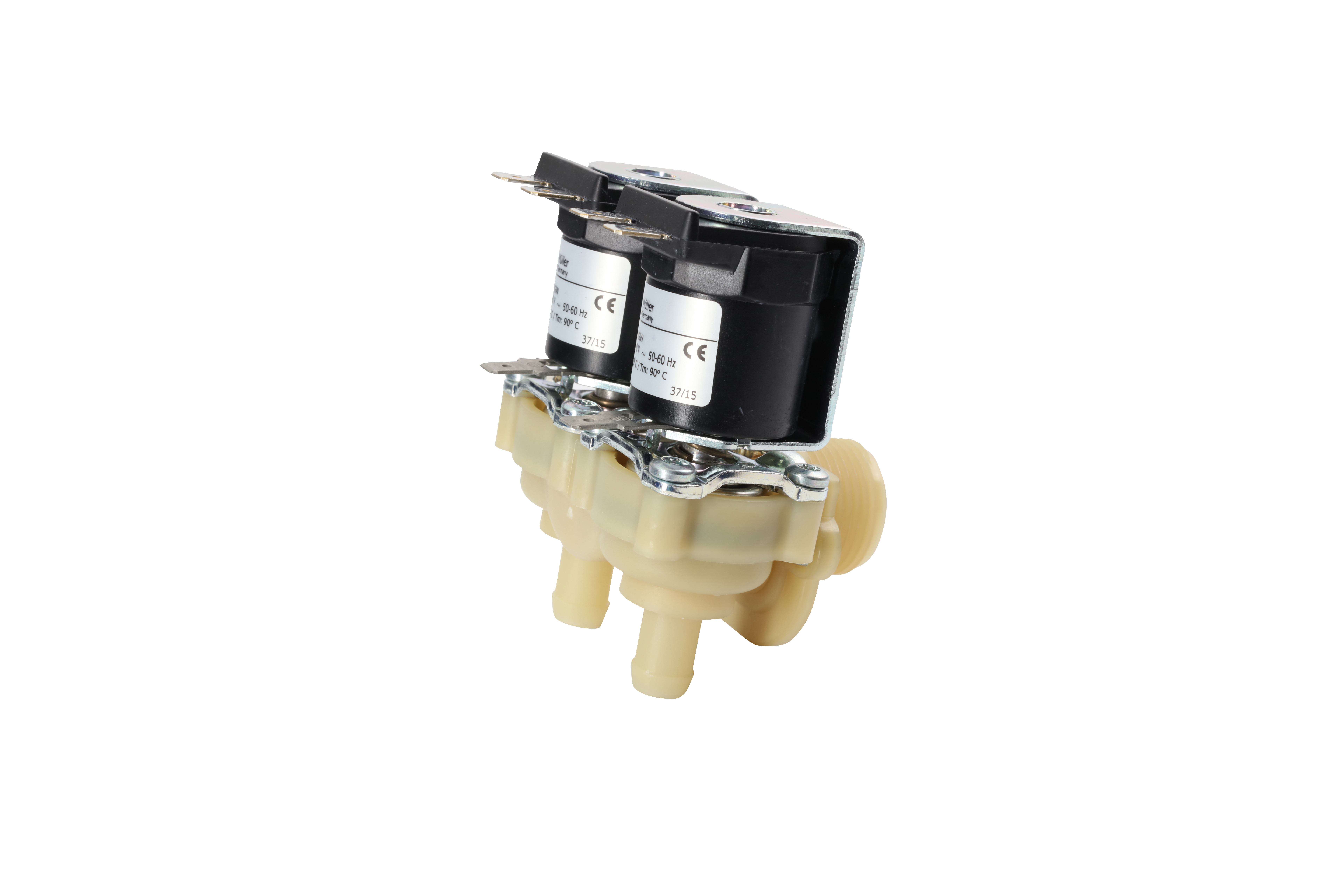 Magnetventil doppelt, Winkel 220V 3/4" Anschluss - A. u. K. Müller Magnetventil doppelt, Winkel 220V 3/4" Anschluss von A. u. K. Müller