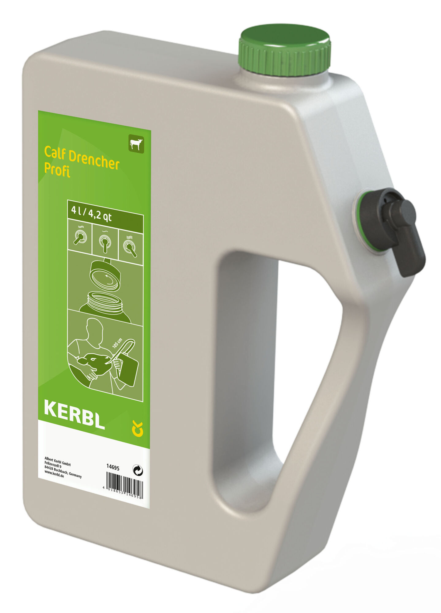 Calf Drencher Profi mit flexibler Sonde 4 Liter von Kerbl 14695