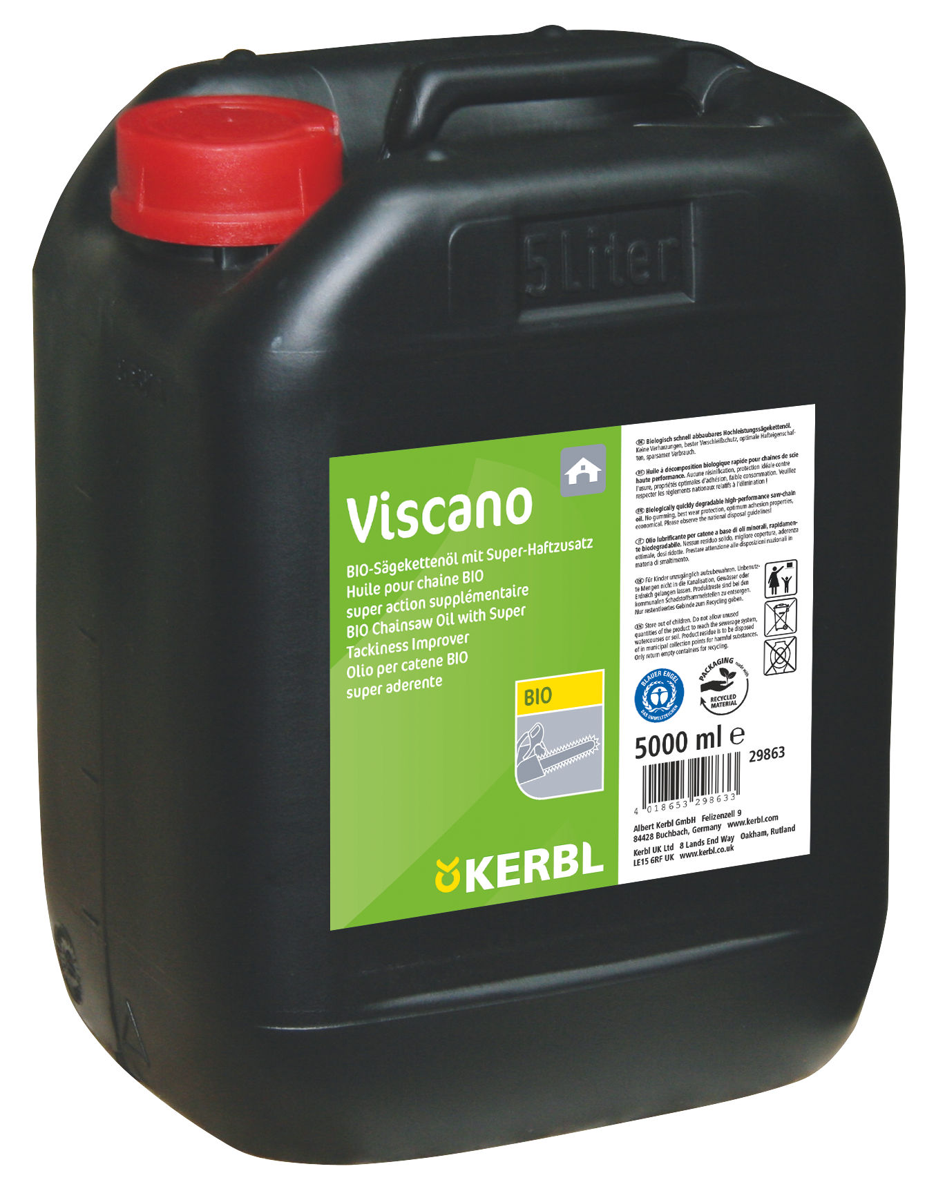 Bio-Sägekettenöl Viscano | 5 Liter von Kerbl 29863