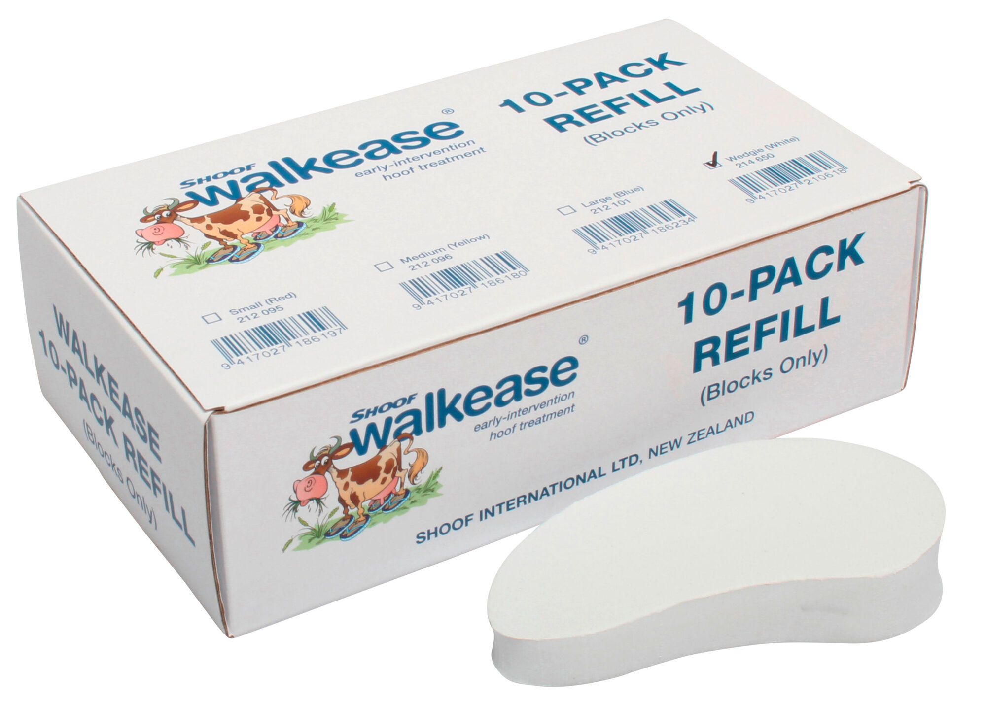 Klauenblock SHOOF Walkease "Wedgy" schräg-groß | 10er Pack von SHOOF 16488