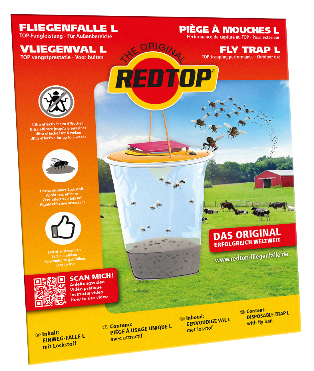 REDTOP® Fliegenfalle "Einweg", 3 Liter - REDTOP REDTOP® Fliegenfalle "Einweg", 3 Liter von REDTOP