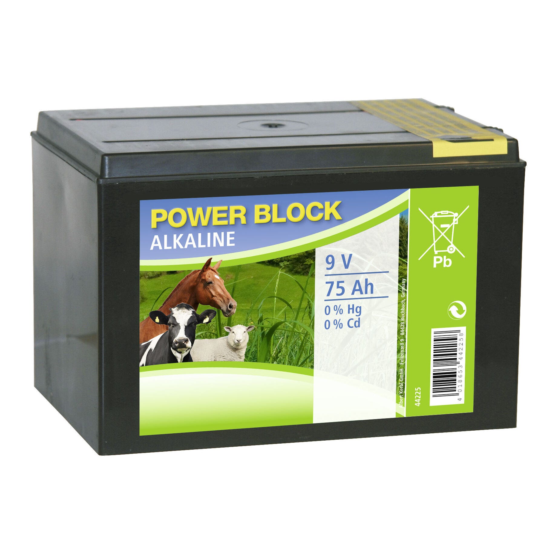 Alkaline Trockenbatterie Power Block 9 Volt 75 Ah - Kerbl 44225 Alkaline Trockenbatterie Power Block 9 Volt 75 Ah von Kerbl 44225