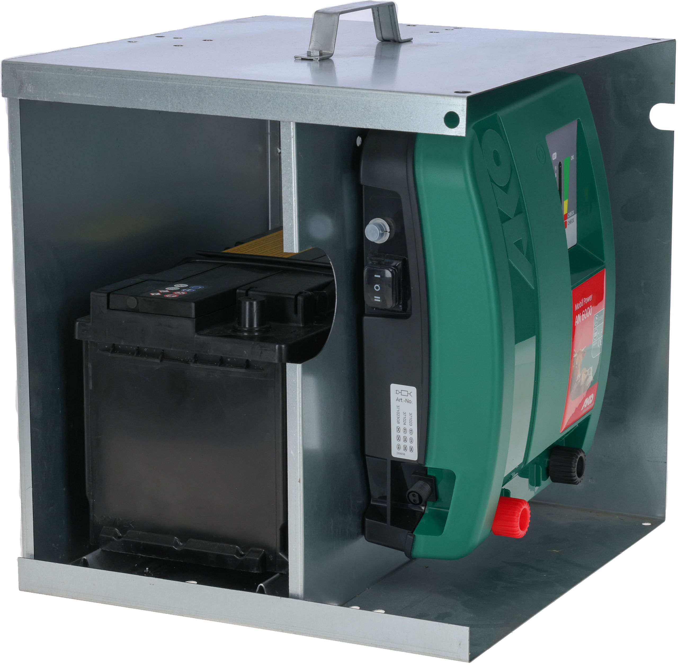 Metall-Akkukasten für 12V-Weidezaungeräte von AKO 44656