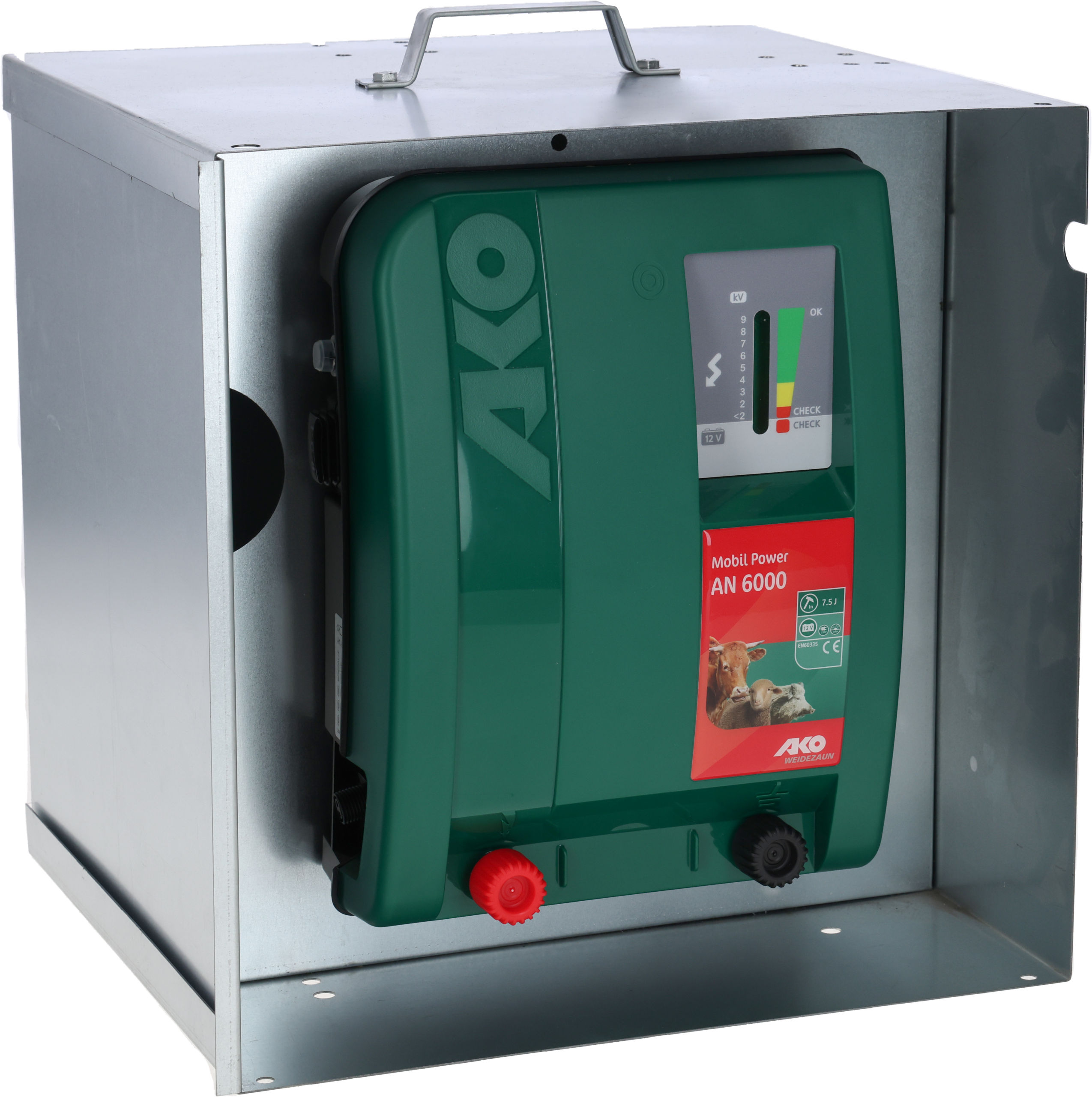 Metall-Akkukasten für 12V-Weidezaungeräte von AKO 44656