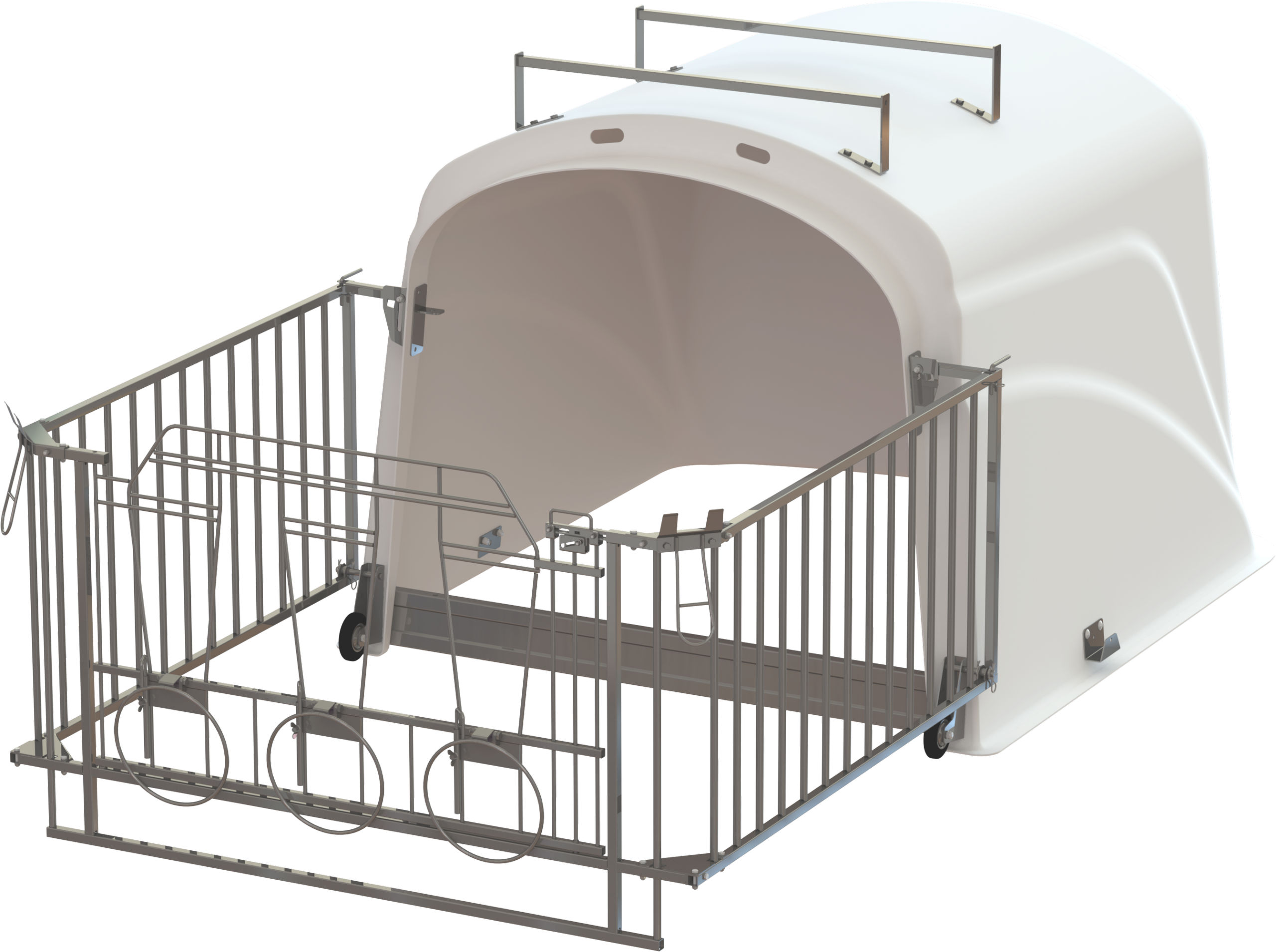 CalfHouse Premium DUO mit Umzäunung - Kerbl 14618 CalfHouse Premium DUO mit Umzäunung von Kerbl 14618