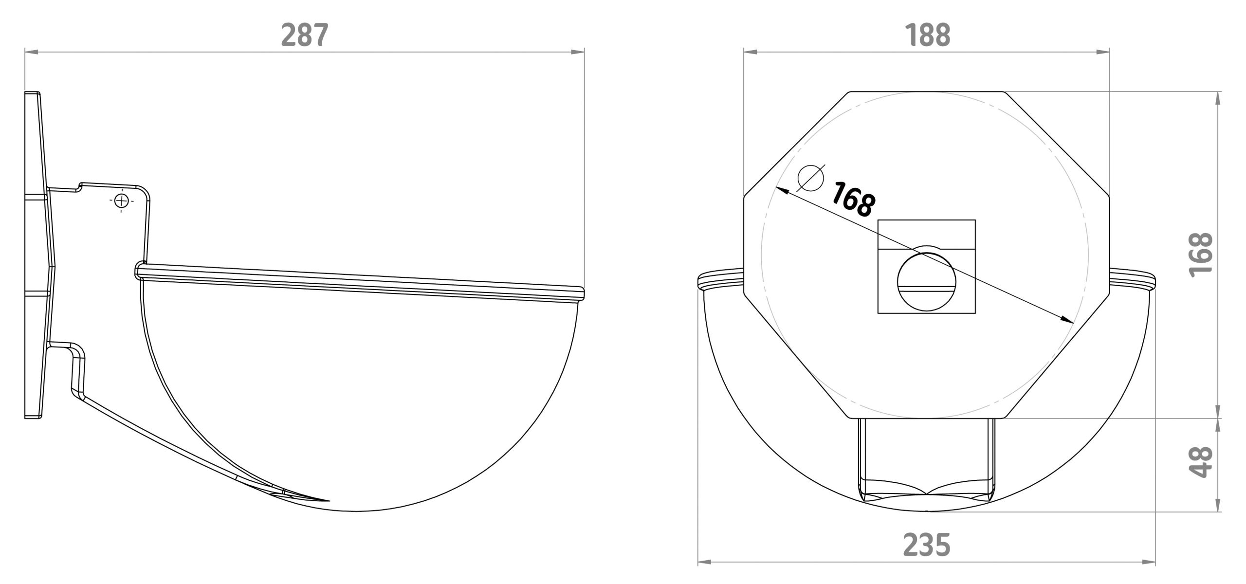 Anbaubecken für Wasserfass von Kerbl 22175