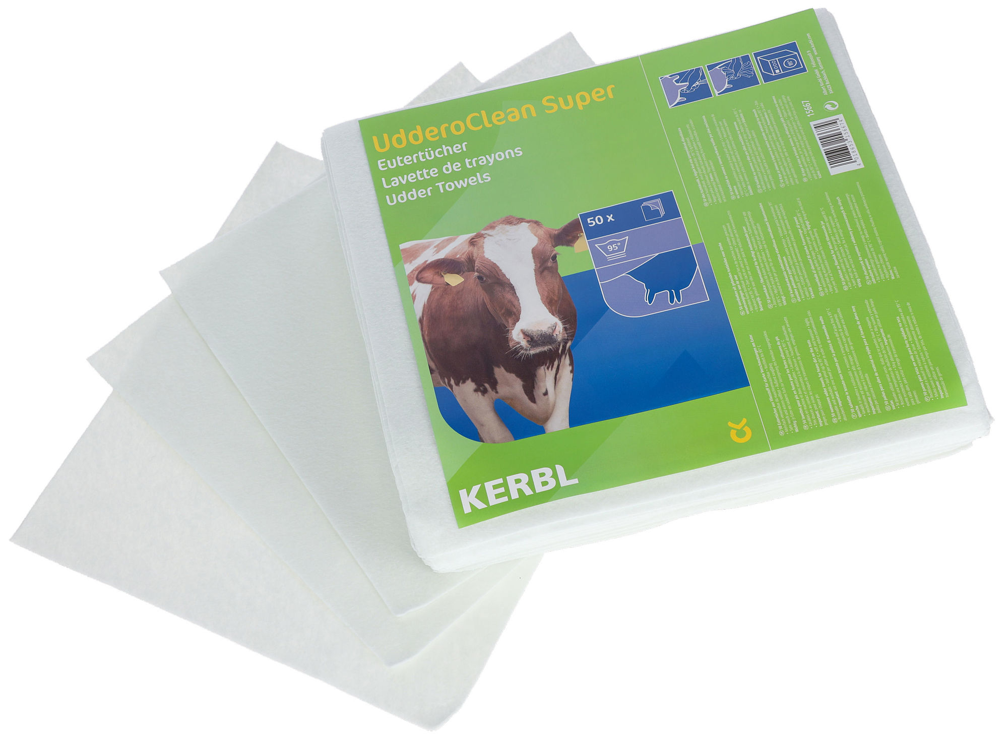 Eutertücher Super, wiederverwendbar, kochfest, 29 x 27 cm | 50er Pack von Kerbl 15667