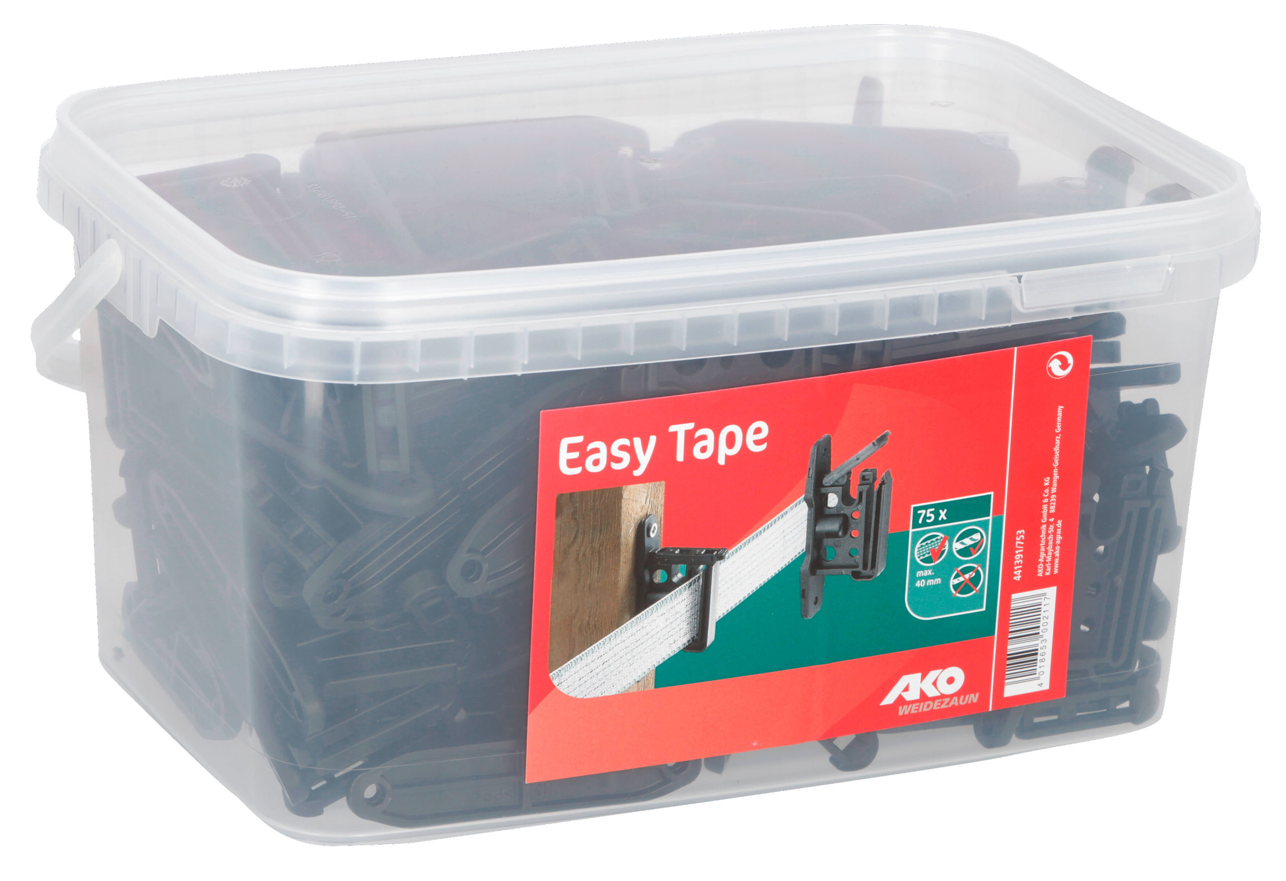 Klippisolator Easy Tape | 75 Stück Eimer von Kerbl 441391/753