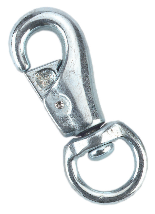 Karabinerhaken mit rundem Wirbel für Kette - Kerbl 12507 Karabinerhaken mit rundem Wirbel für Kette von Kerbl 12507