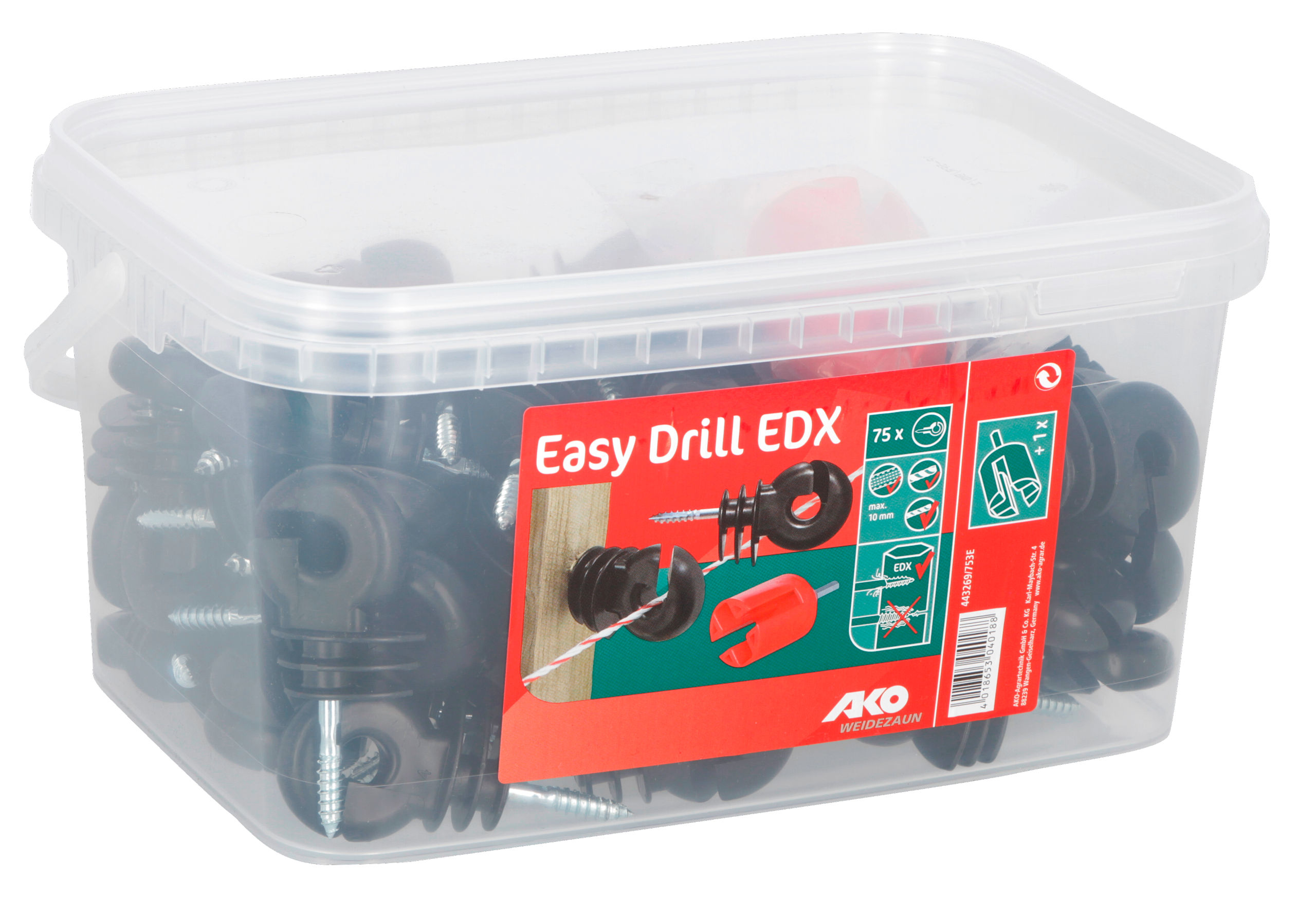 Ringisolator Easy Drill EDX mit durchgehender Stütze | 75 Stück - AKO 443269/753E Ringisolator Easy Drill EDX mit durchgehender Stütze | 75 Stück von AKO 443269/753E