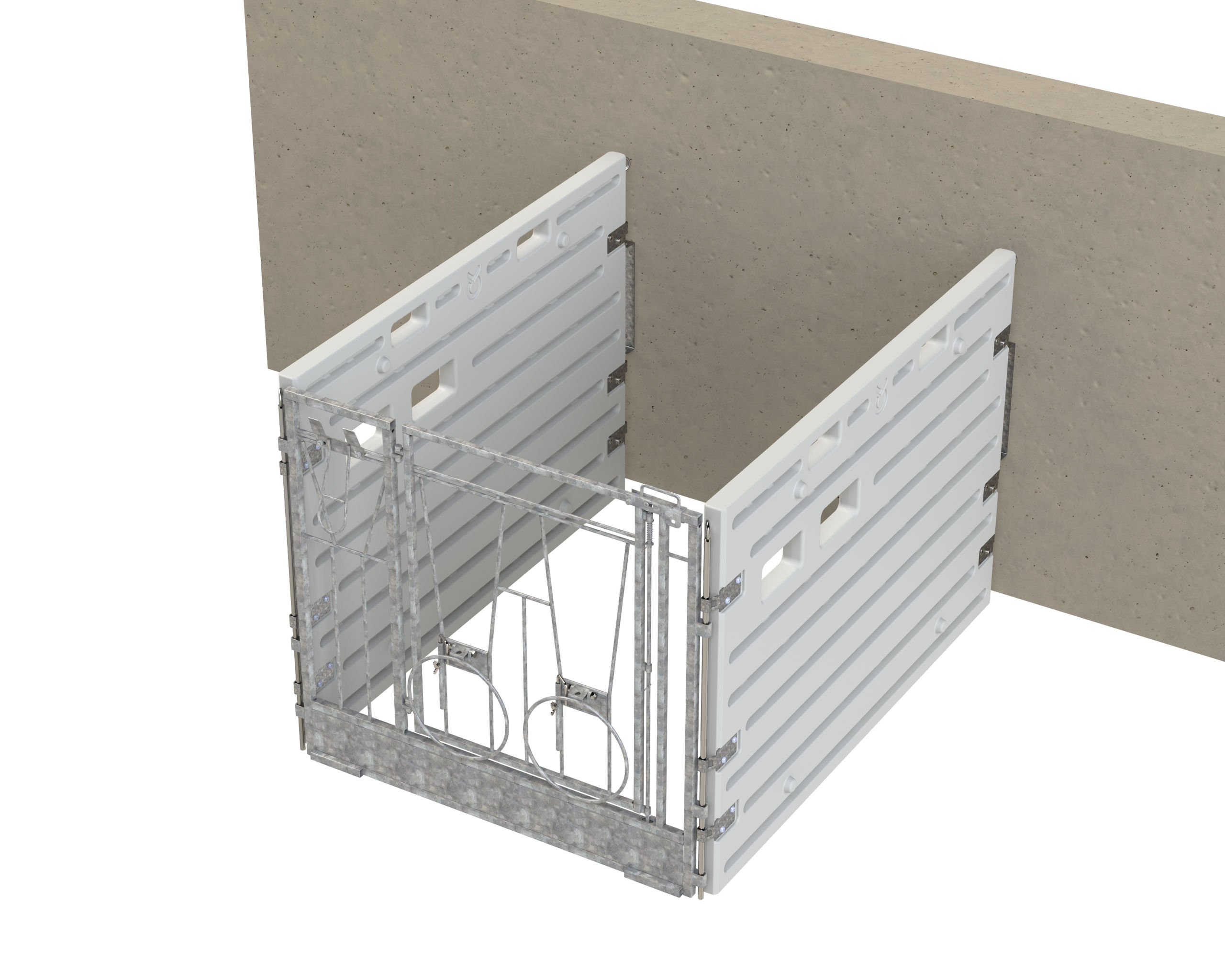 Modulare Kälberbox Einzelbucht wandständig - Kerbl 14627 Modulare Kälberbox Einzelbucht wandständig von Kerbl 14627