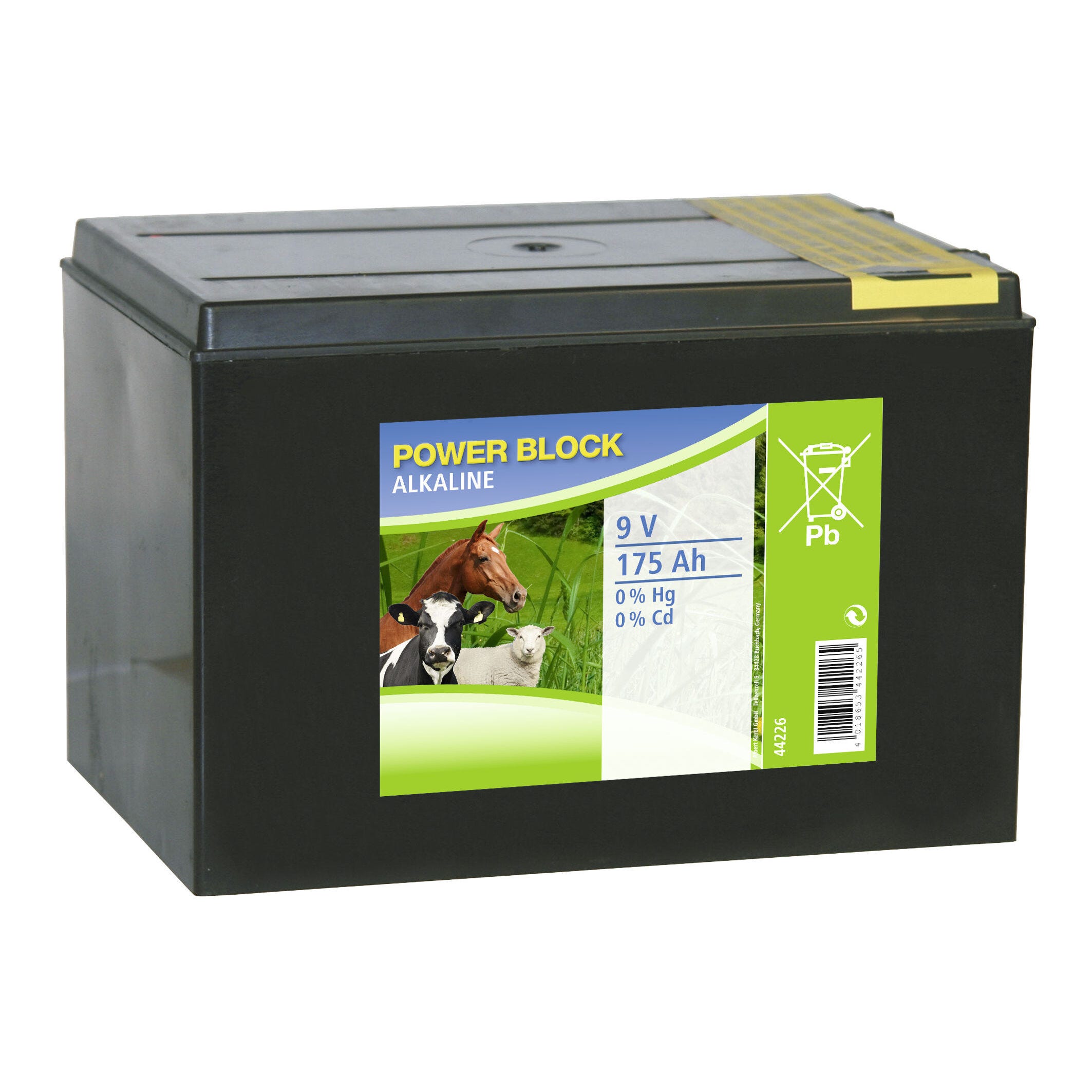 Alkaline Trockenbatterie Power Block 9 Volt 120 Ah von Kerbl 44228