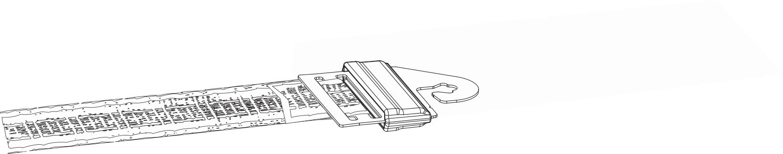 Torgriff mit Litzclip Bandanschluss 40mm von AKO 4494140