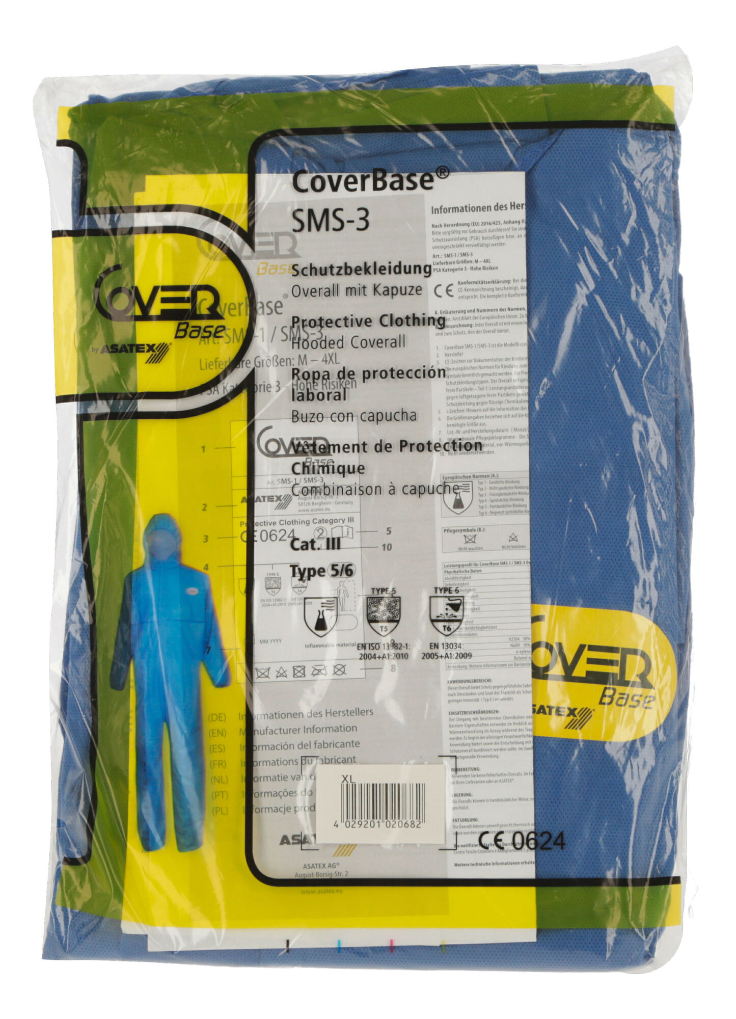 Chemieschutzoverall Typ 5/6 - Kerbl Chemieschutzoverall Typ 5/6 von Kerbl