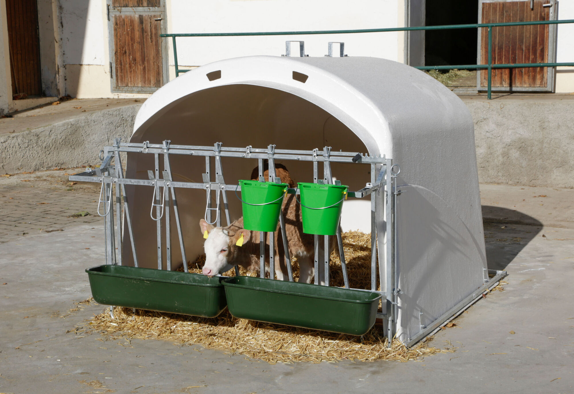Großraumkälberhütte CalfHouse Premium XL inkl. Umzäunung - Kerbl 14520 Großraumkälberhütte CalfHouse Premium XL inkl. Umzäunung von Kerbl 14520