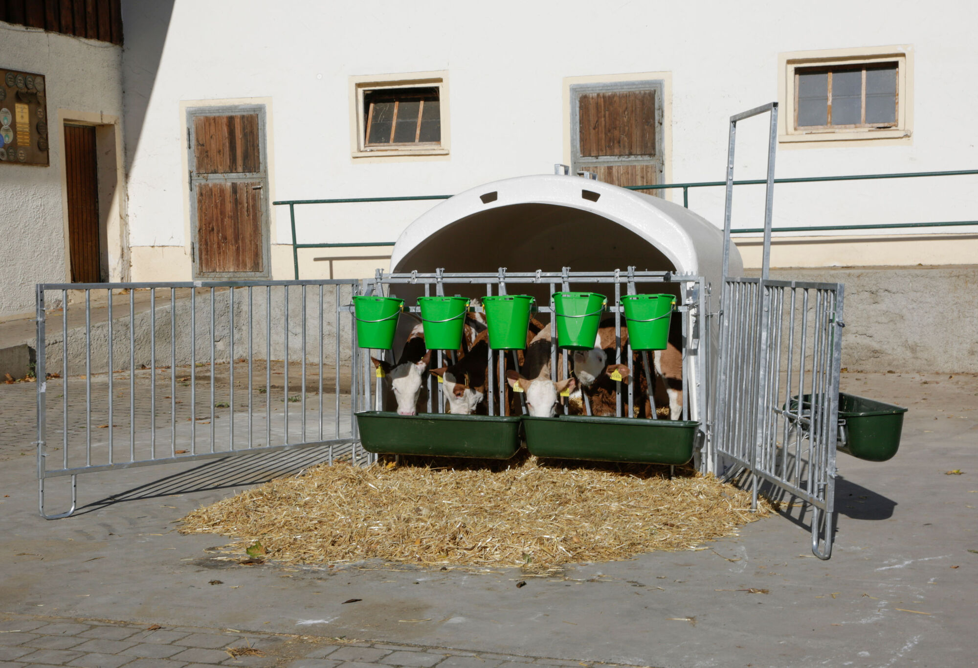 Großraumkälberhütte CalfHouse Premium XL inkl. Umzäunung von Kerbl 14520